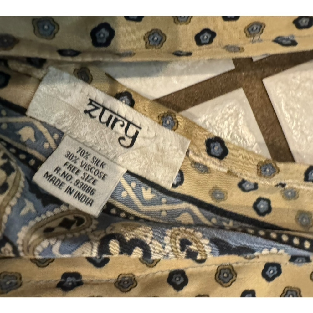 Zury silk boho kafkan free size dress - Picture 6 of 11